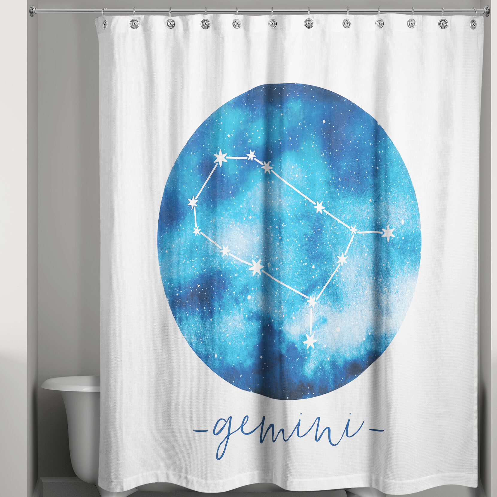 Dakota Fields Dulin Gemini Zodiac Constellation Single Shower Curtain