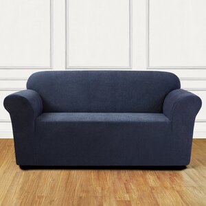 Ultimate Stretch Chenille Box Cushion Loveseat Slipcover