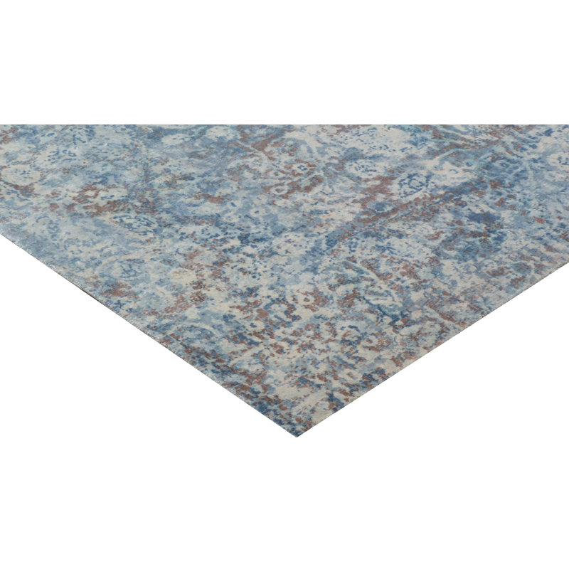Exquisite Rugs Corvina Oriental Hand Knotted Blue Brown Cream Area Rug Wayfair