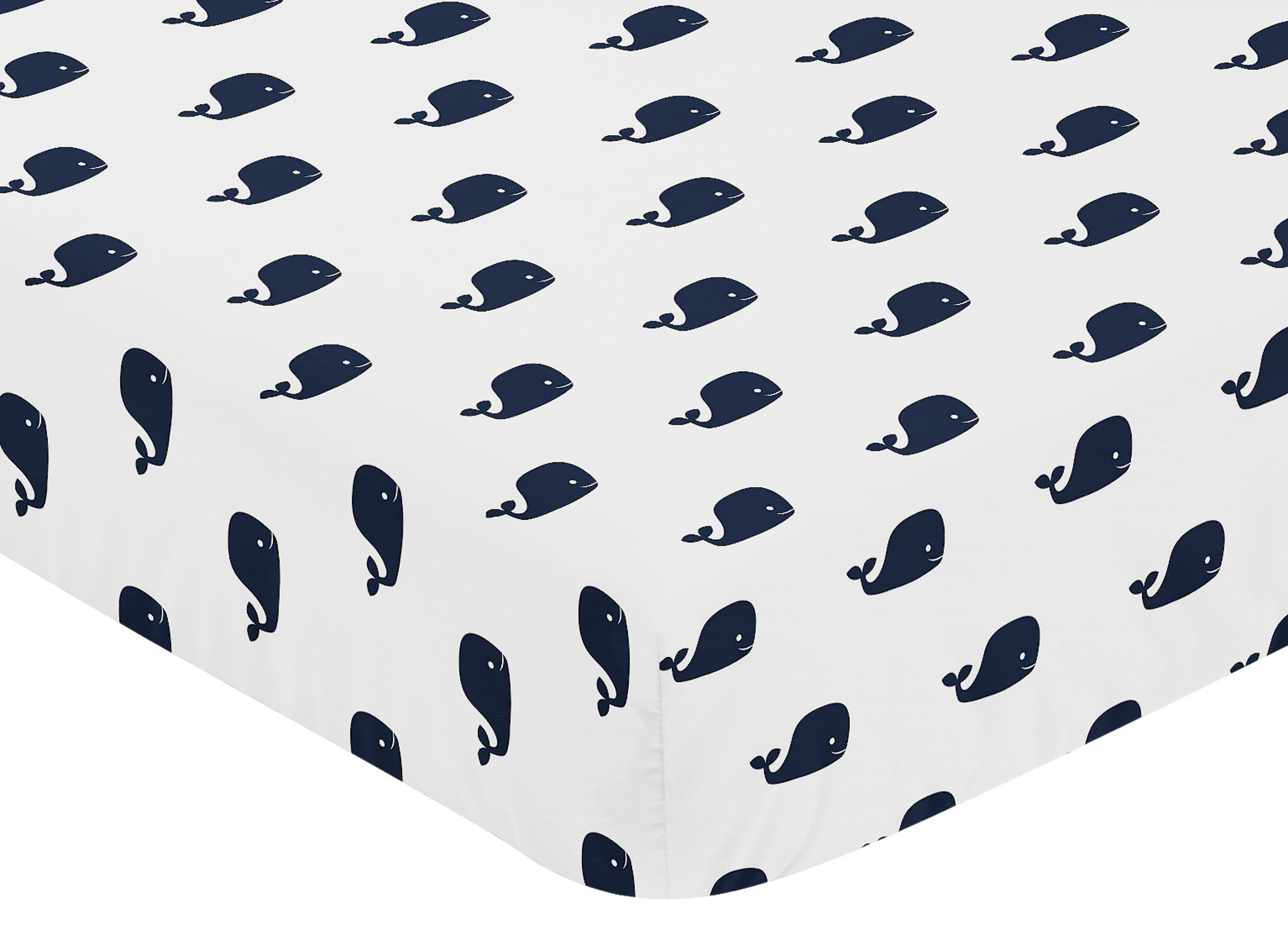 navy blue fitted crib sheet