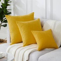 wayfair yellow pillows