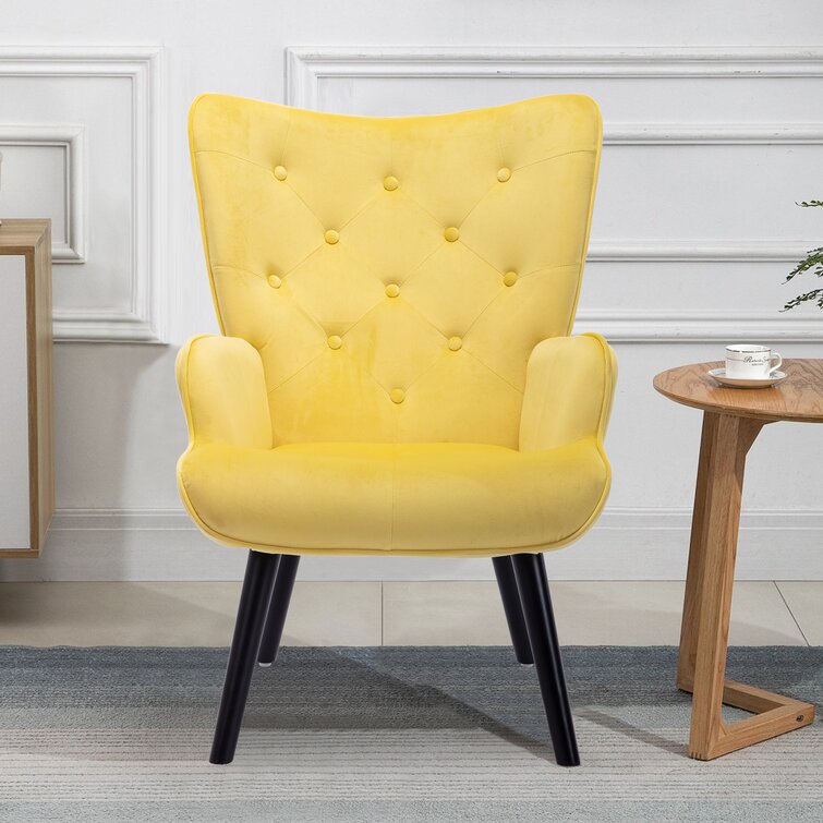 wayfair yellow accent chair