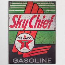 Texaco Gasoline Sky Chief Retro Vintage Tin Sign  12.5" X 16" Free Shipping 