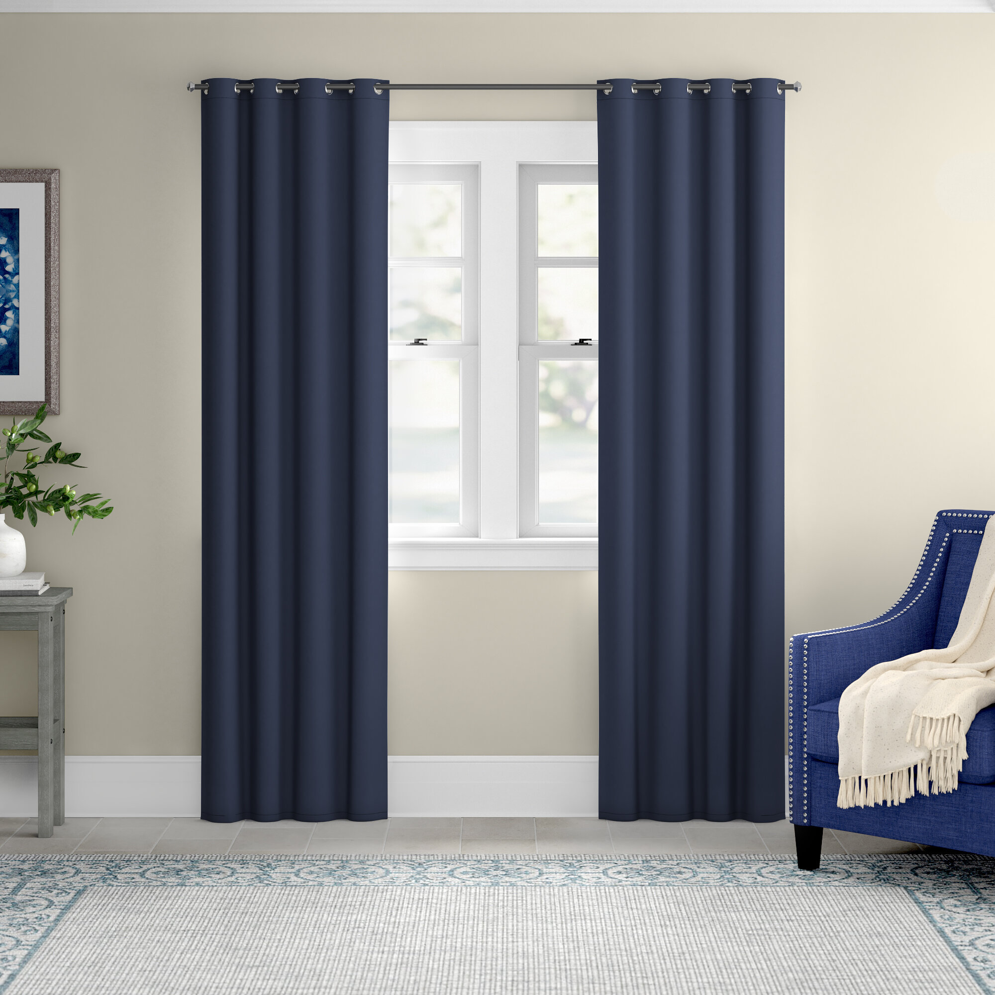 Navy Three Posts Blackout Curtains Youll Love In 2021 Wayfair