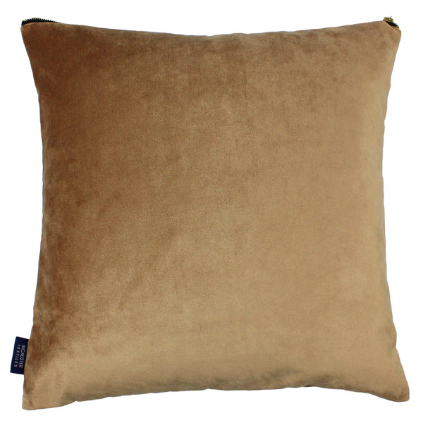 VERTICAL STRIPE YELLOW GREY BEIGE PIPED 17/" 43CM CUSHION COVER