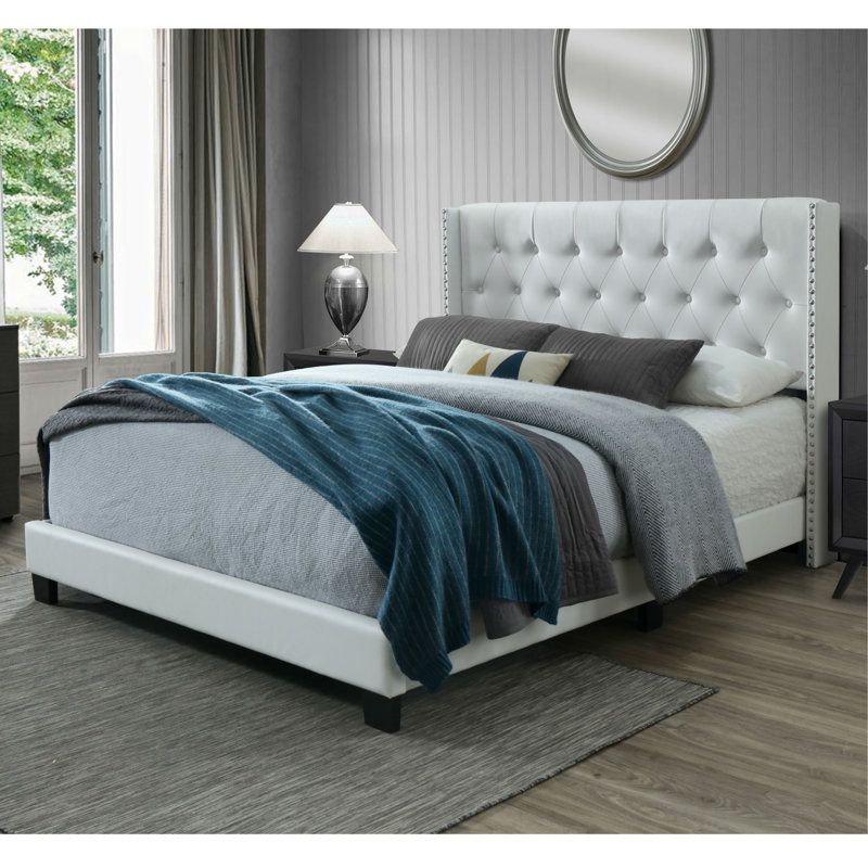 Willa Arlo Interiors Nadine Queen Tufted Upholstered Low Profile Standard Bed Reviews Wayfair