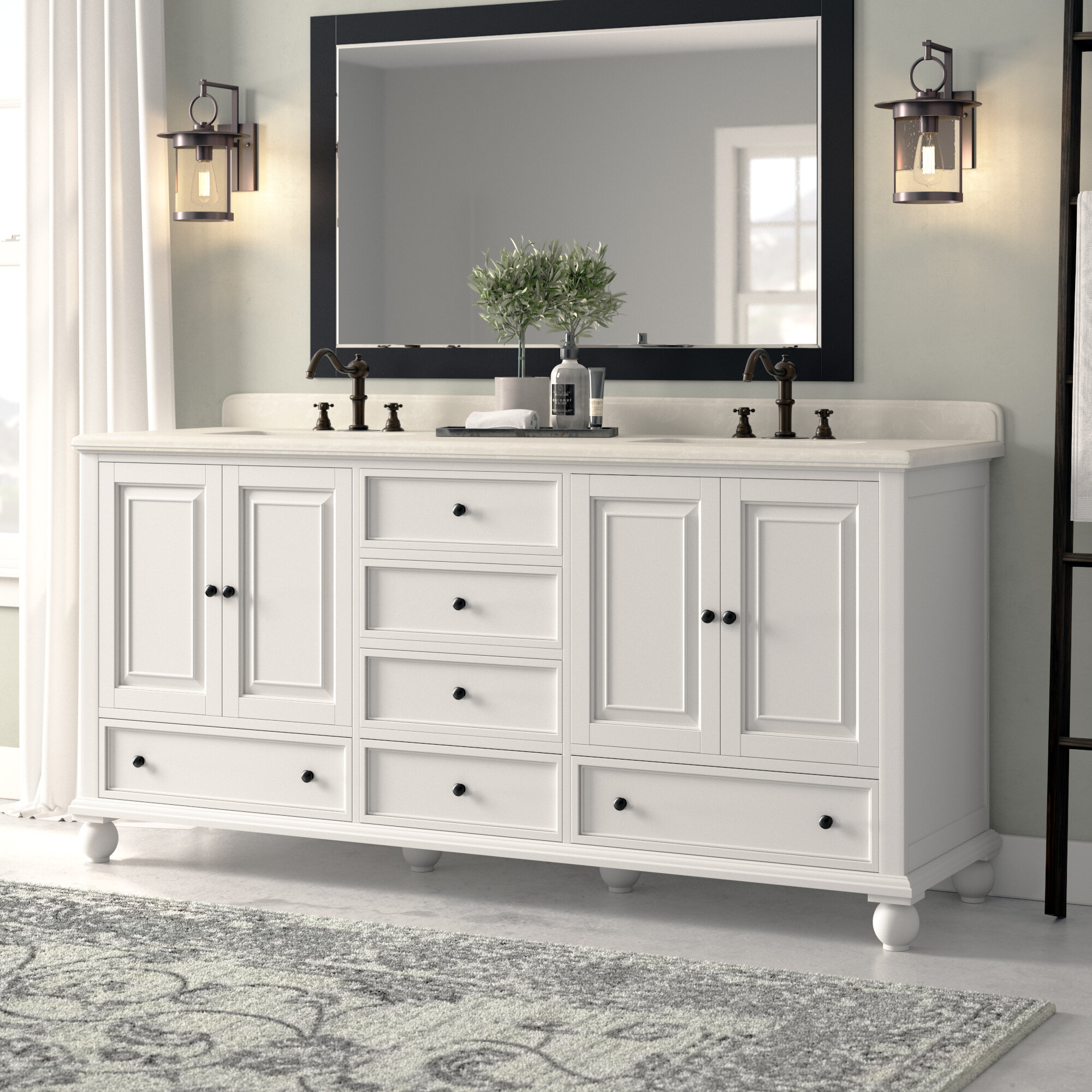 Gracie Oaks Samoset 72 Double Bathroom Vanity Base Only Reviews Wayfair