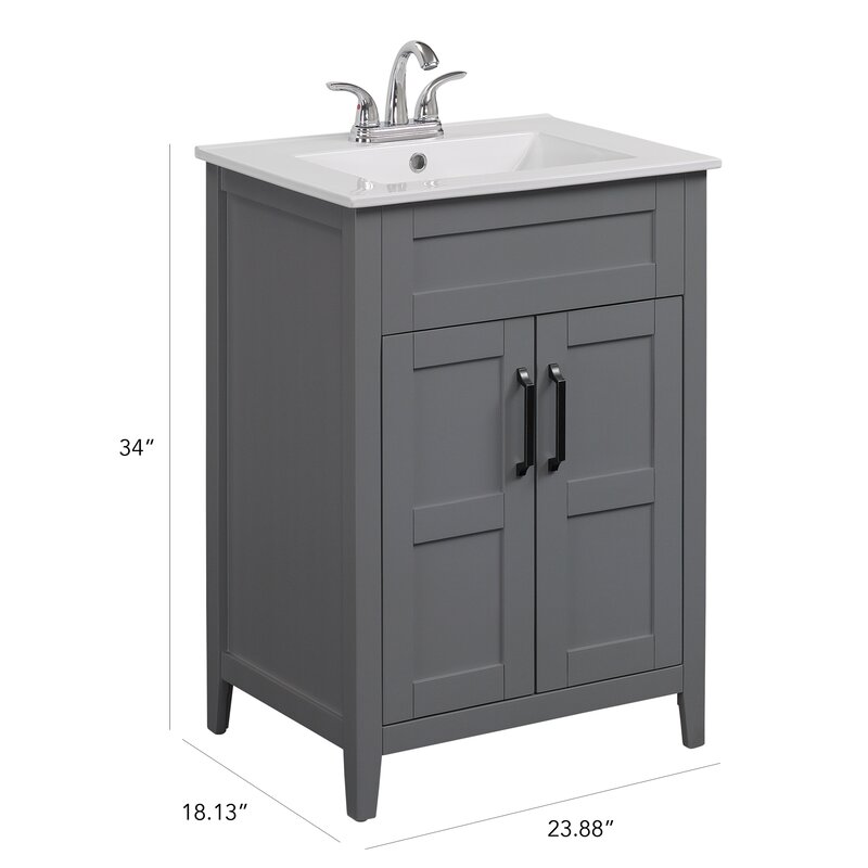 Twin Star Home Freestanding 24 Single Bathroom Vanity Set Reviews Wayfair