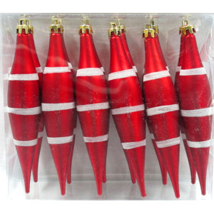 Finial Ornament with Line Design (Set of 2)