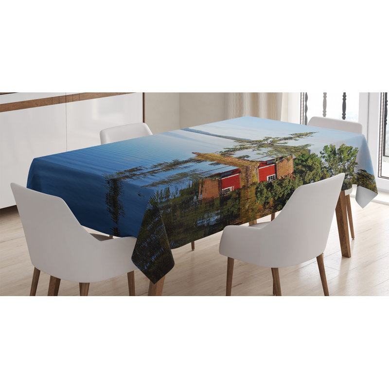 East Urban Home Ambesonne Landscape Tablecloth Lakeside Photo