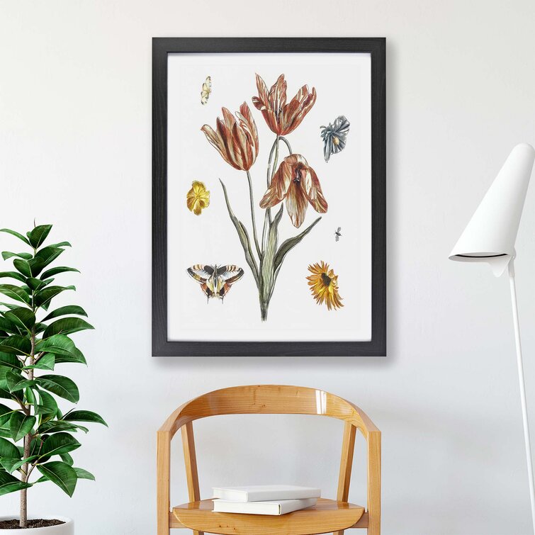 DIYthinker Rose Butterfly Leaves Flower Plant Photo Frame Exhibition Display Art Desktop Painting