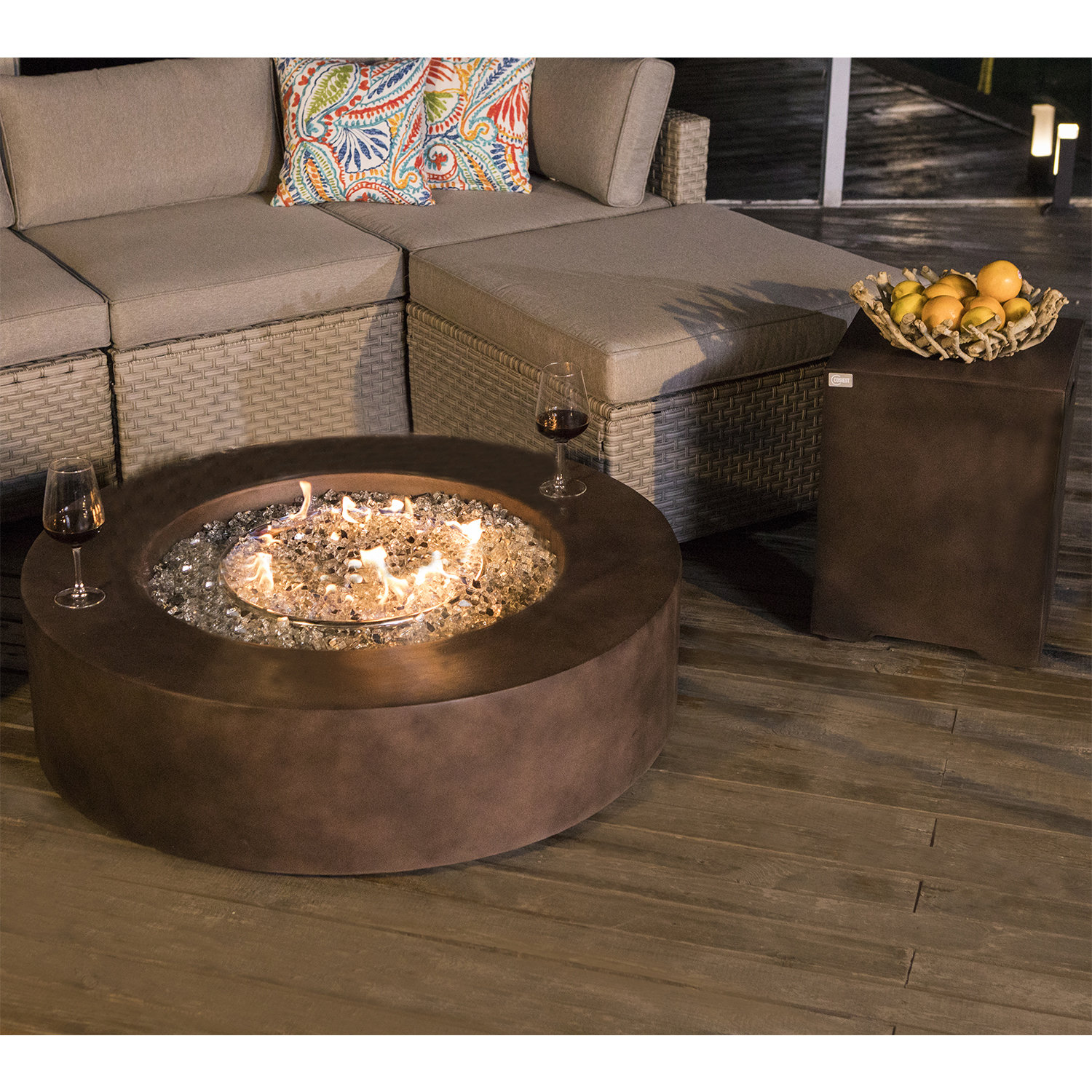 Ebern Designs Shade 13 H X 42 W Concrete Propane Outdoor Fire Pit Table Reviews Wayfair