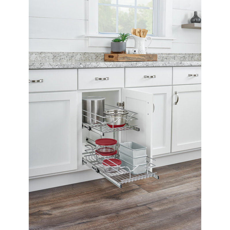 Rev A Shelf Two Tier Kitchen Storage Basket Pull Out Pantry Wayfair
