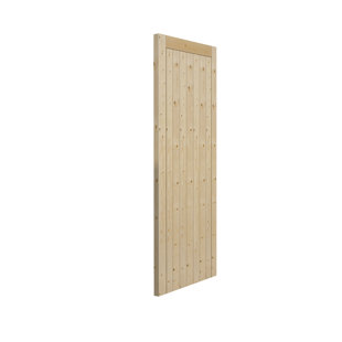 Unfinished Pine Slab External Door