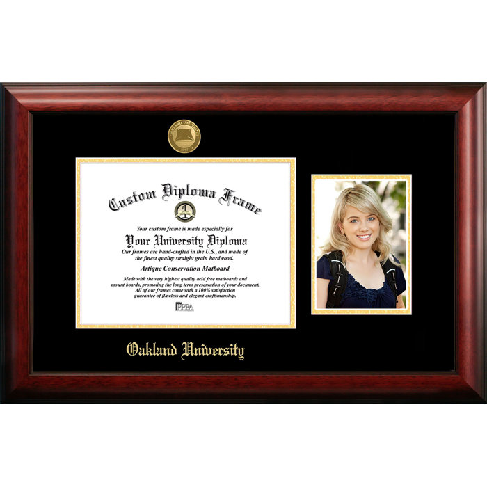Campus Images Oakland University Gold Embossed Diploma Frame