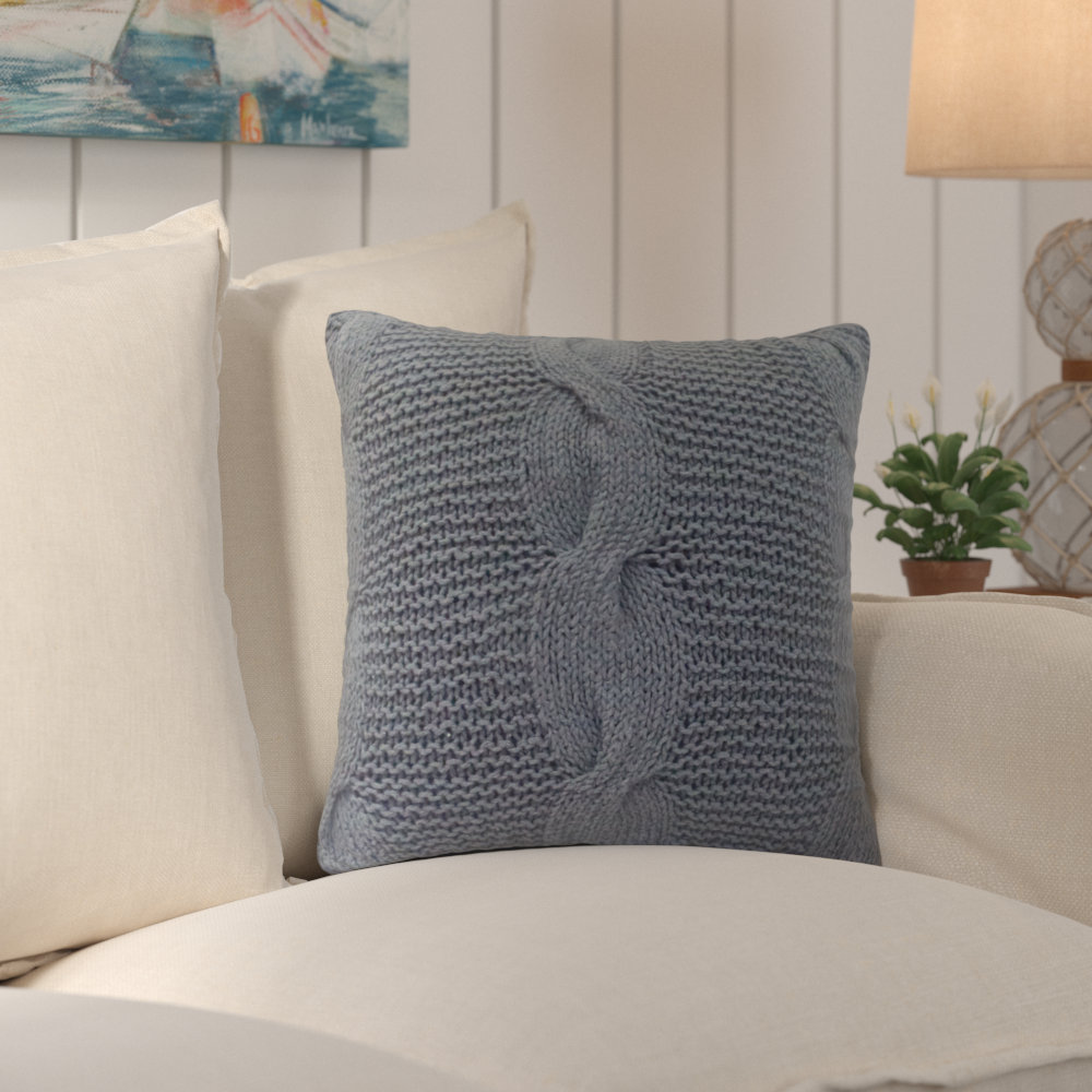 Hutchins Cable Knit Throw Pillow Reviews Birch Lane