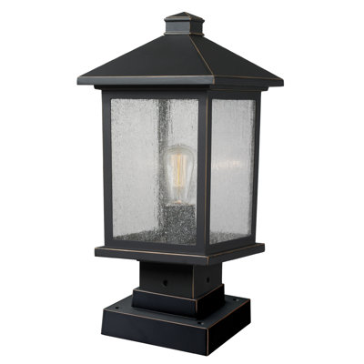 Lovette Oil Rubbed Bronze 1 -Light H Hardwired Pier Mount Light