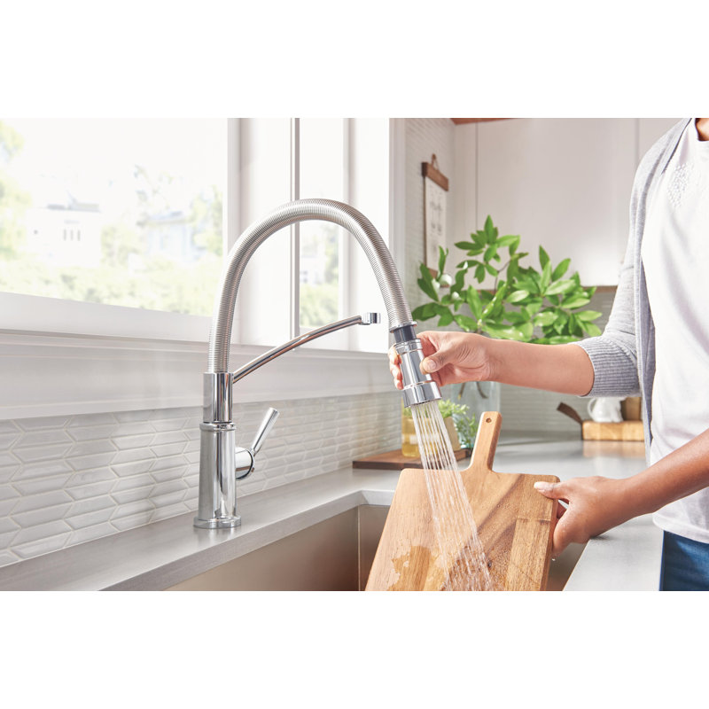 Peerless Faucets Westchester Spring Spout Pull Down Single Handle Kitchen Faucet Wayfair