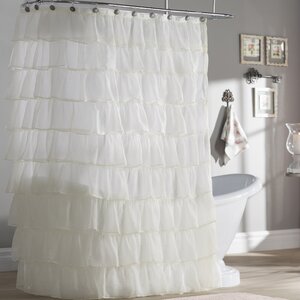 Atia Voile Ruffled Tier Shower Curtain