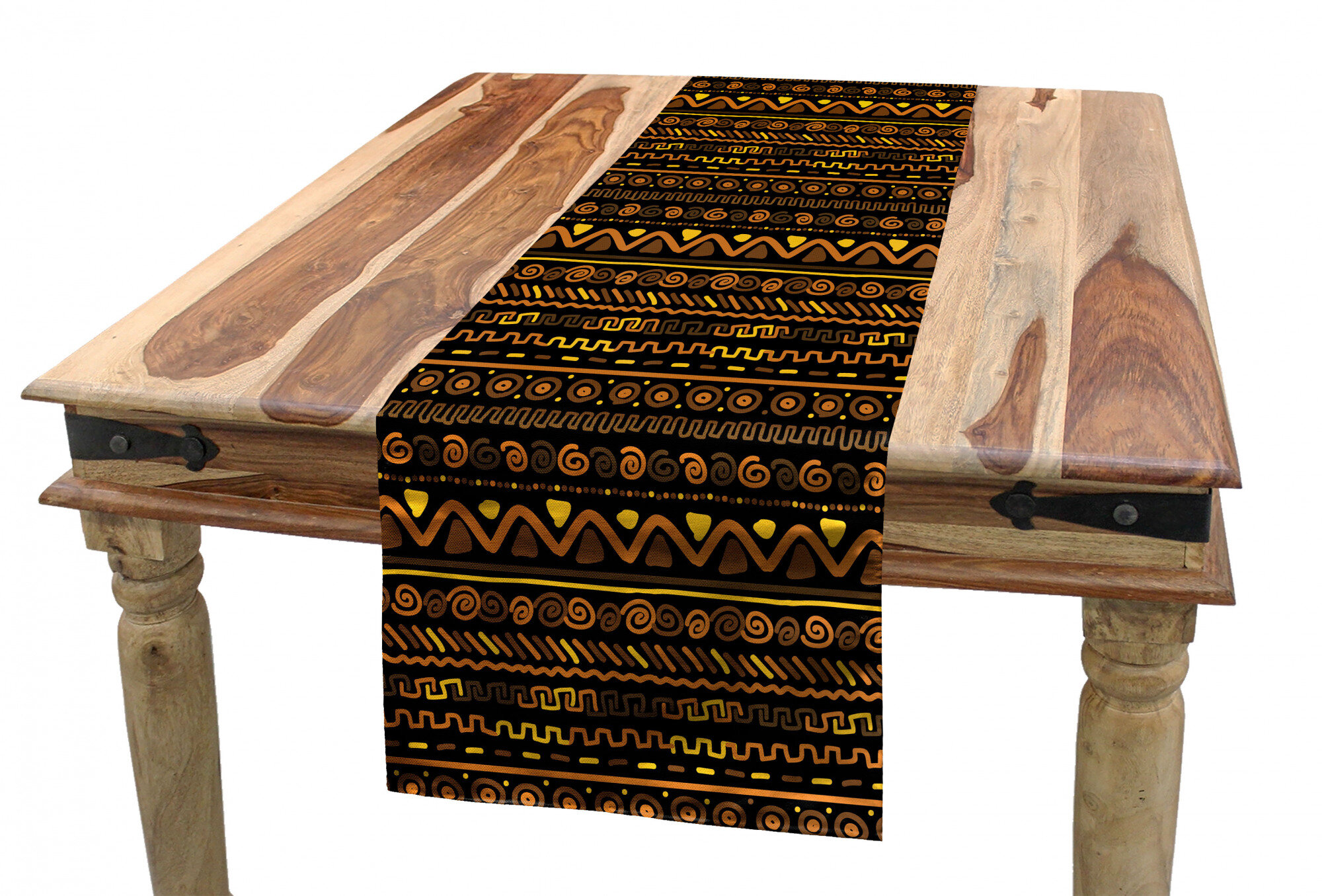 Details about   AFRICAN ETHNIC CHIC POLKA DOT TABLE RUNNER BLACK 