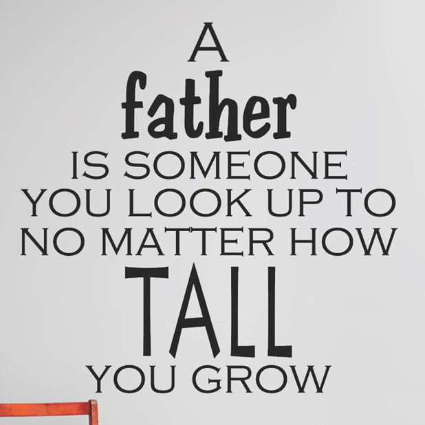 Design With Vinyl A Father Is Someone You Look Up To No Matter How Tall You Grow Wall Decal Wayfair