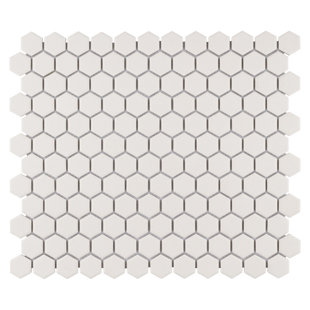 Modern Contemporary Textured Tile Allmodern New York Hexagon 0 875 X Porcelain Unglazed Mosaic Tile In Textured Cream