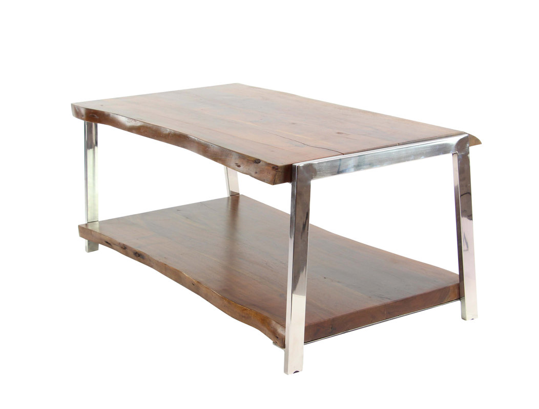 Foundry Select Althea Rustic Coffee Table With Magazine Rack Althea Rustic Coffee Table With Magazine Rack