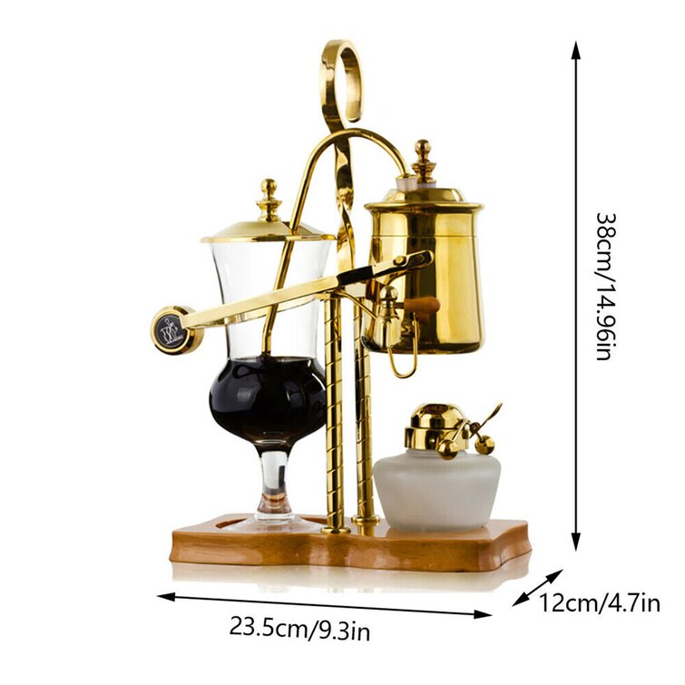 Belgian/Belgium Luxury Royal Family Balance Syphon Coffee Maker Rose Golden 