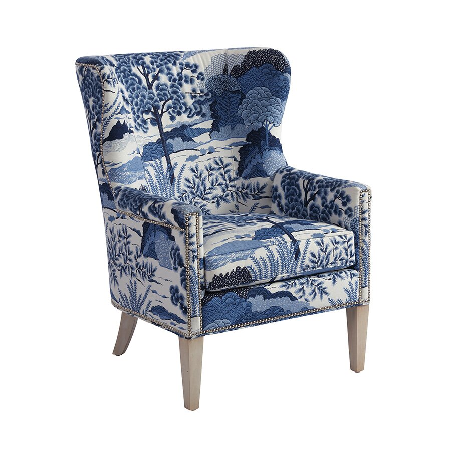 Online Designer Bedroom Avery 77.47Cm Wide Down Cushion Wingback Chair