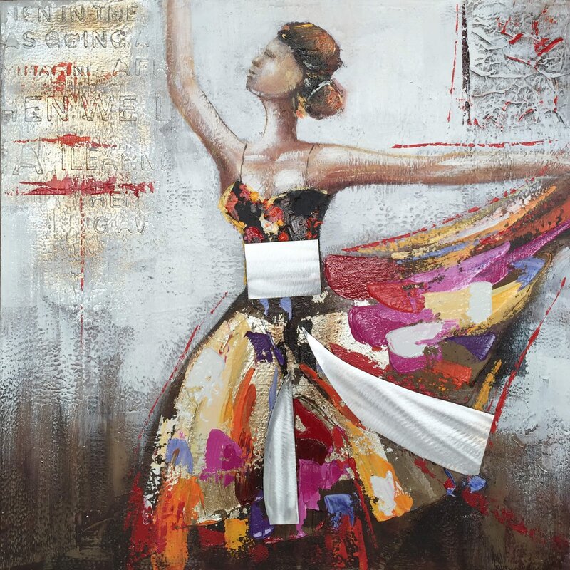 Ebern Designs Prima Ballerina Framed Oil Painting Print On Wrapped Canvas Wayfair