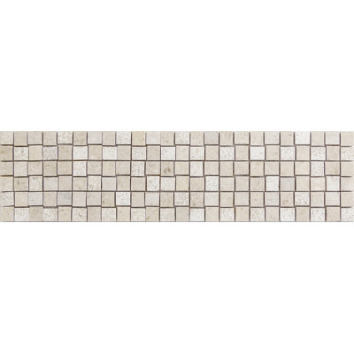 Presidio Chevron 1 X 1 Limestone Mosaic Tile In Ivory Emser Tile