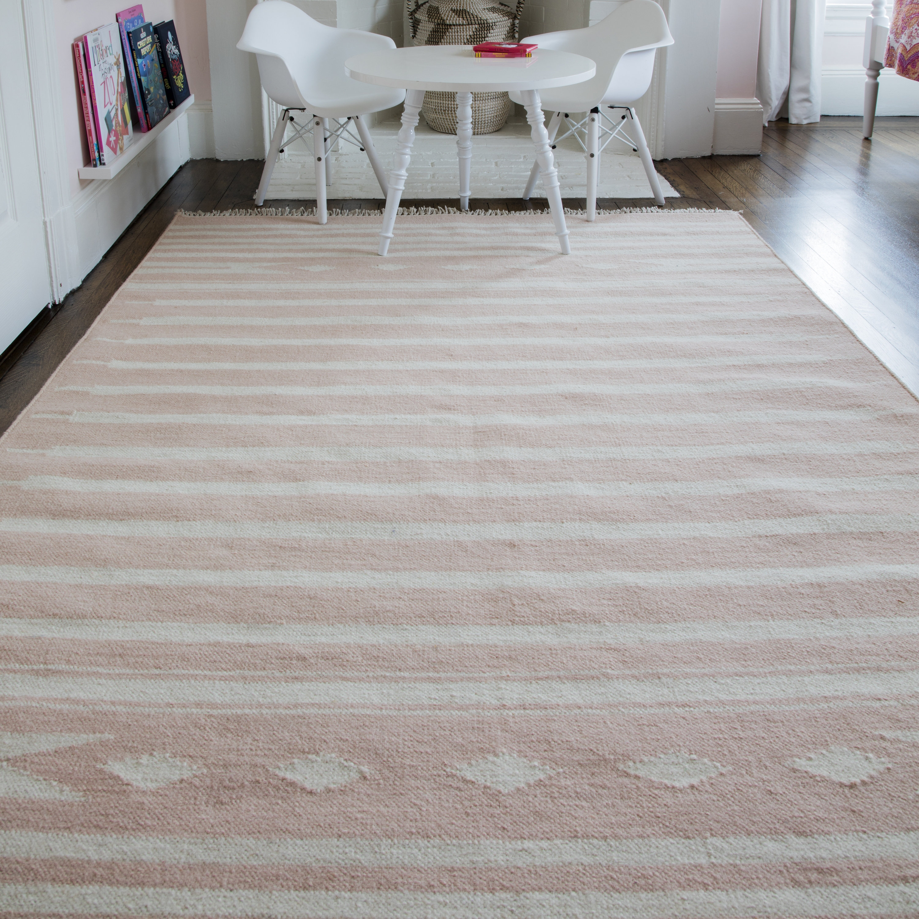 Union Rustic Grovetown Handmade Wool Pink Rug Reviews Wayfair