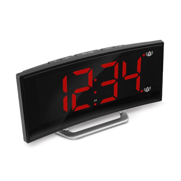 Electric Clock Fan USB Gadget Mini Flexible Time LED Clock Fits for Office Desk