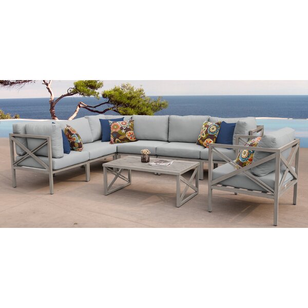 Carlisle 8 Piece Sectional Seating Group with Cushions