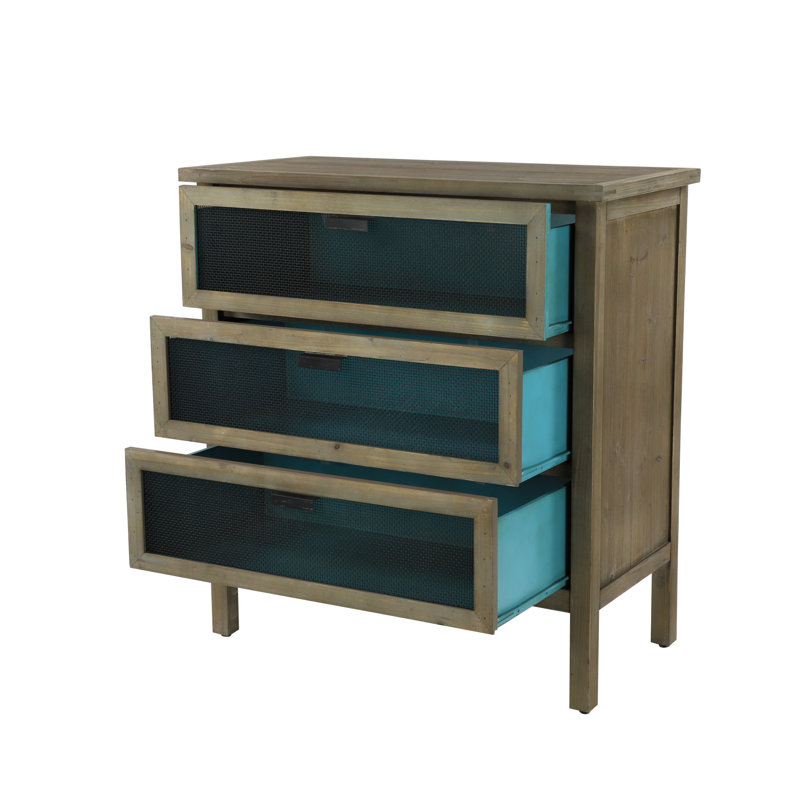 Breakwater Bay Reece Small Rectangular 3 Drawer Accent Cabinet