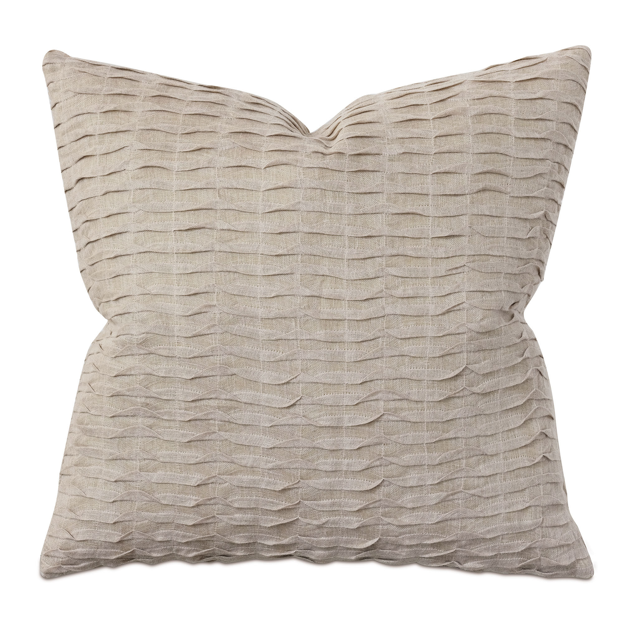 Eastern Accents Boutique Pleated Square Linen Pillow Cover & Insert