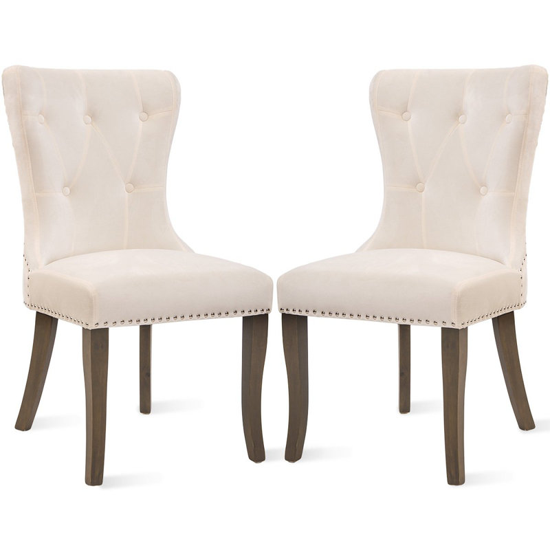Rosdorf Park Crantor Dining Chair Button Tufted Armless Chair