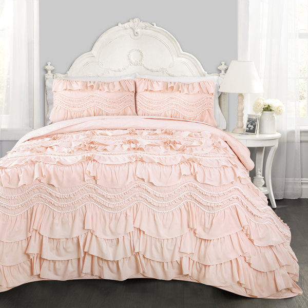 Details about   Cozy Line Home Fashions Calypso Real Patchwork Quilt Bedding Set 3D White Lace