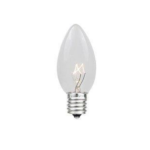 Battery Operated Snow Globes Wayfair 7 Watt C7 Led Light Bulb E12 Candelabra Base Set Of 25