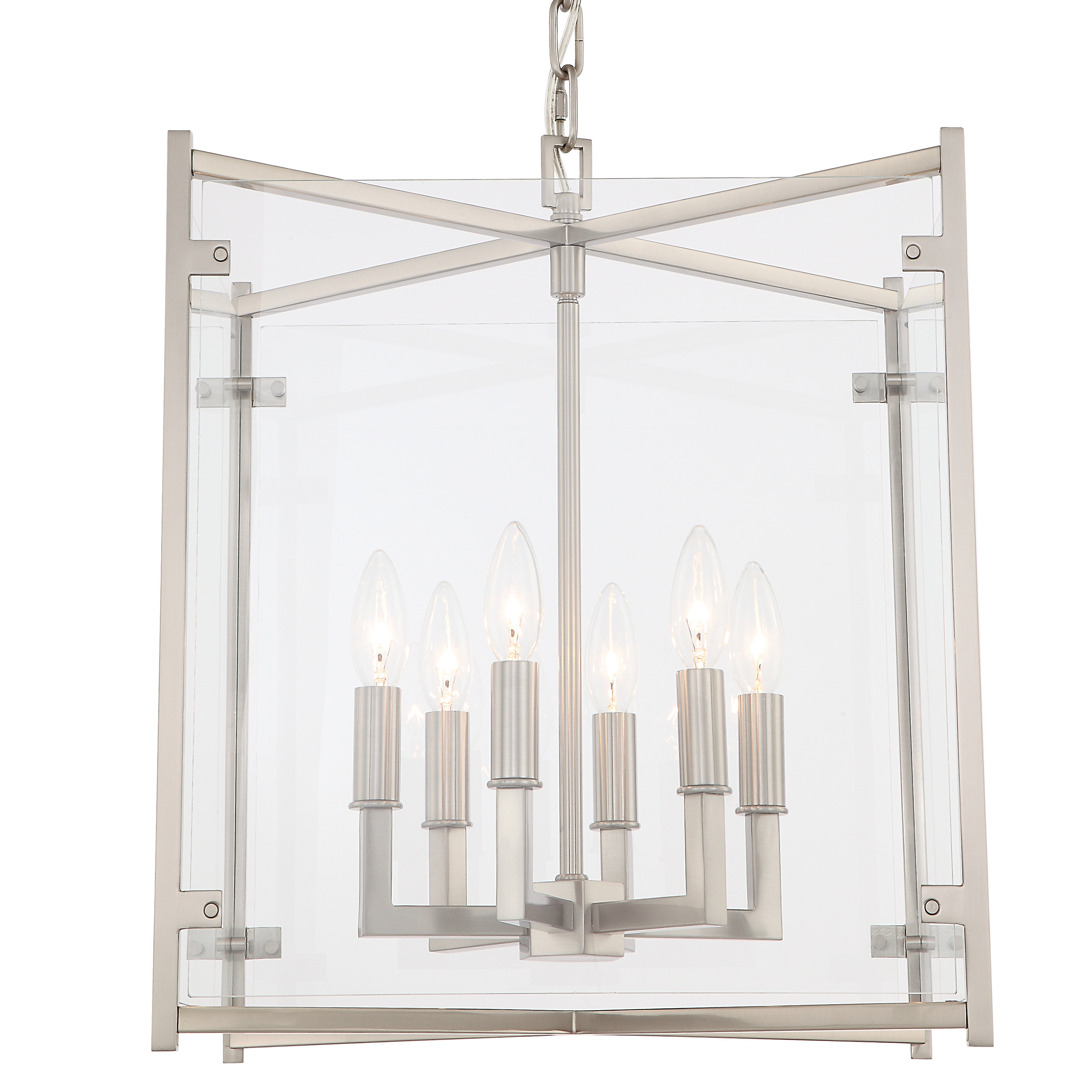 Alcott Hill Lechner 6 Light Candle Style Square Rectangle Chandelier Wayfair