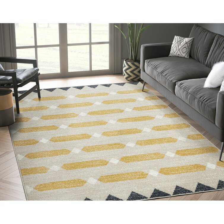 Ultimate 3D Carved Spiral Grey Ochre Coloured Modern Style Rug in various sizes 