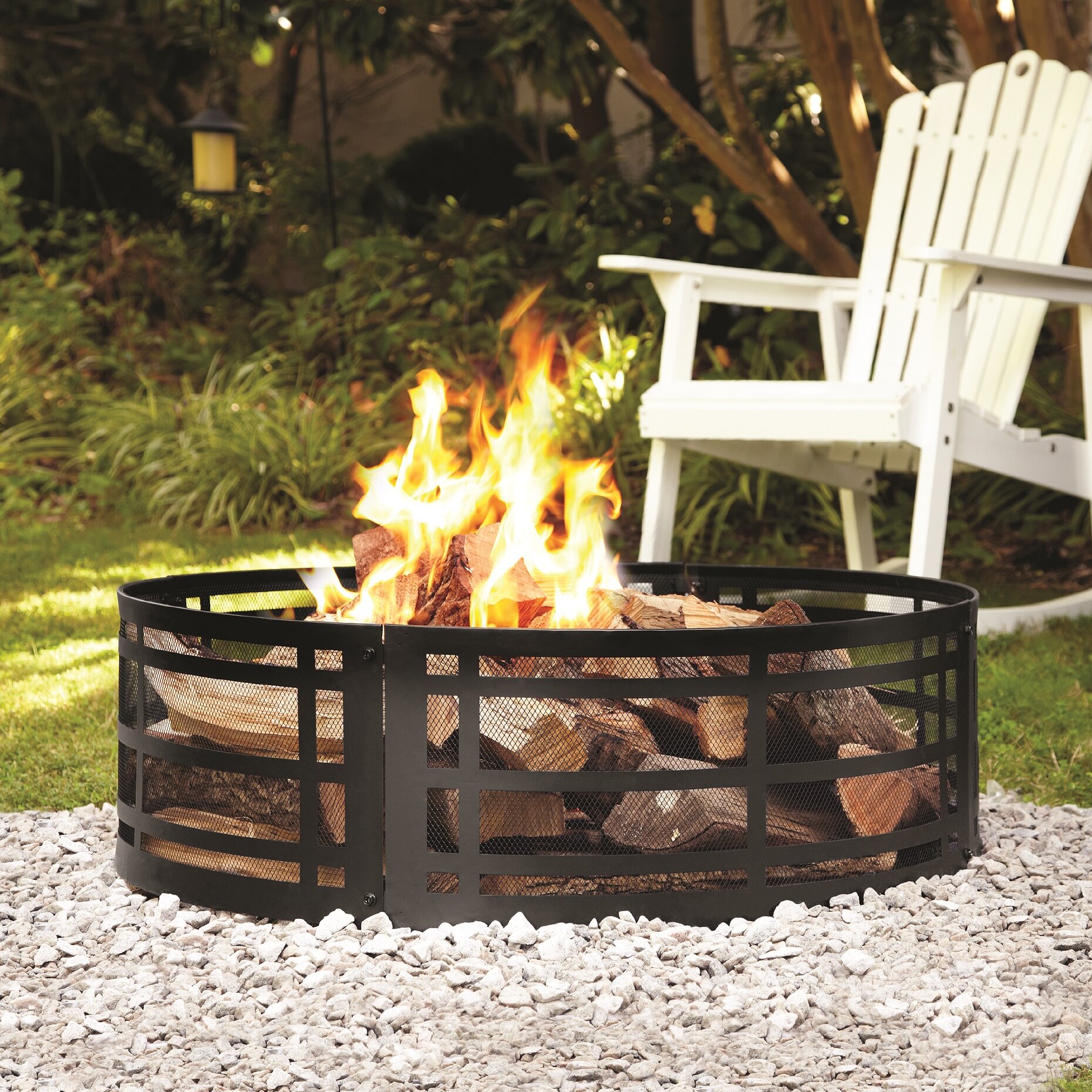 Ebern Designs Transient Steel Wood Burning Fire Ring Reviews Wayfair