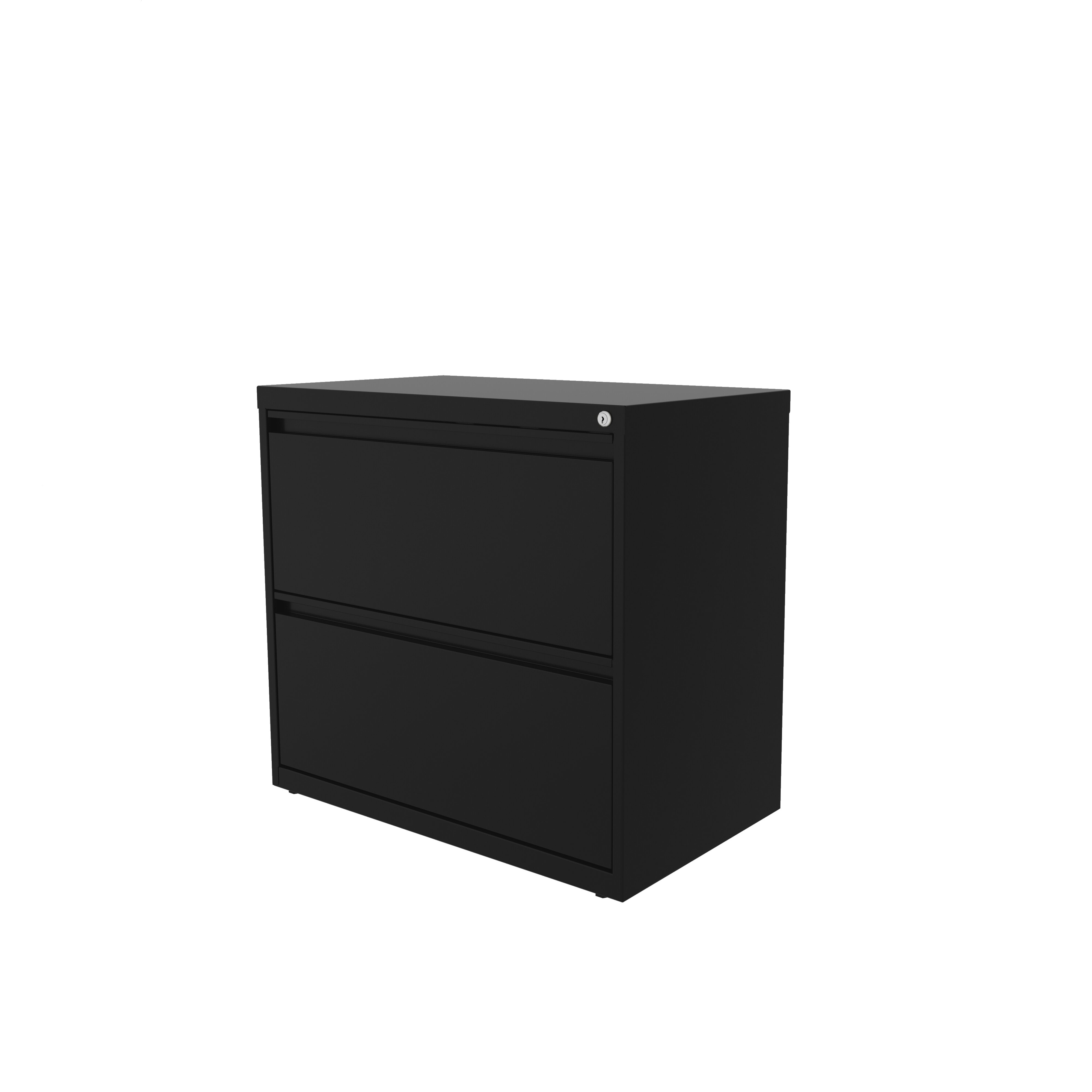 Fully Assembled Hirsh Soho 2 Drawer Lateral File Cabinet In Black Lateral File Cabinets Office Products