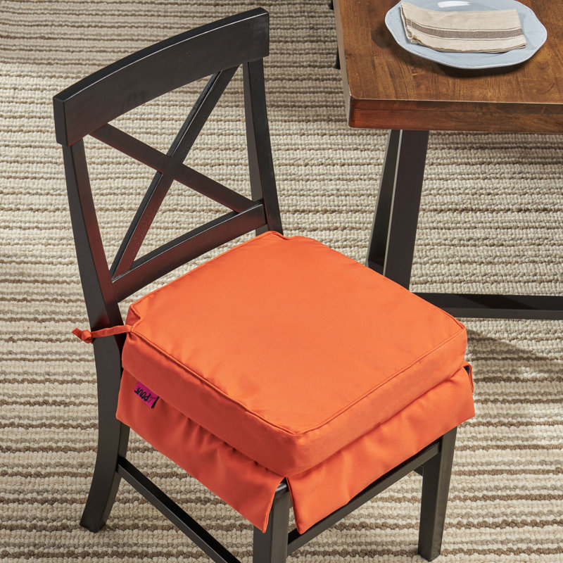 Ebern Designs Dudek Fabric Classic Skirted Outdoor Dining Chair Cushion Wayfair