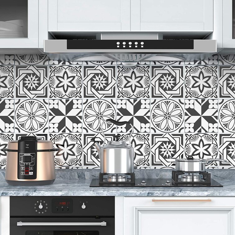 24 Decorative Self Adhesive Kitchen Metal Wall Tiles 3 sq ft.