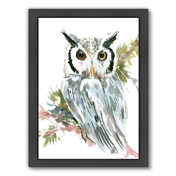 East Urban Home Owl Framed Painting & Reviews Wayfair