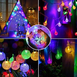 Details about   21ft Solar Powered 30 LED String Light Outdoor Waterproof Garden Yard Decor Lamp 