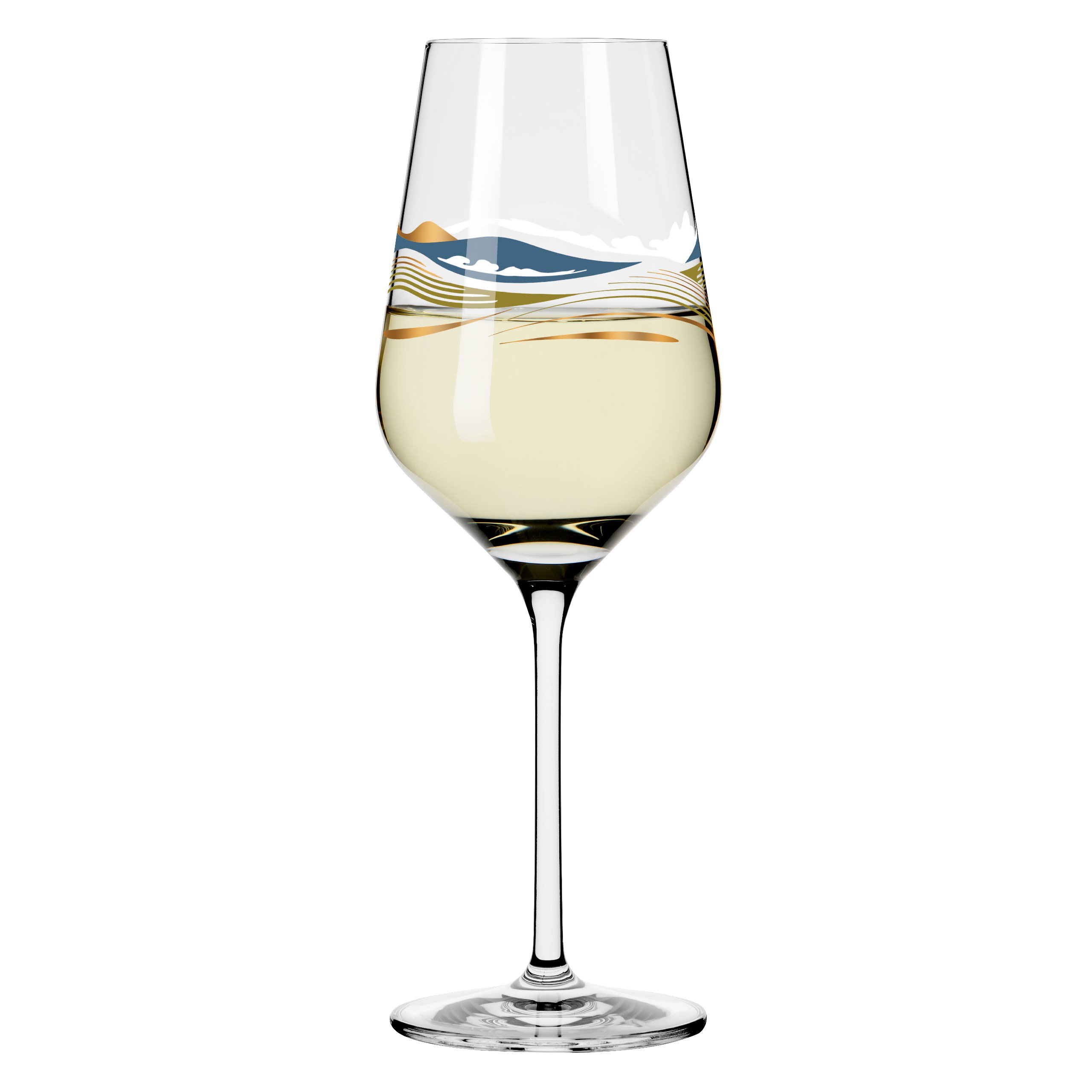 RITZENHOFF Heart Crystal White Wine Glass 7 by Aurélie Girod, made of