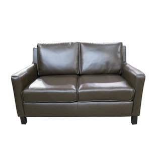 Go to store & view more images Loon Peak Sereno Standard Leather Loveseat