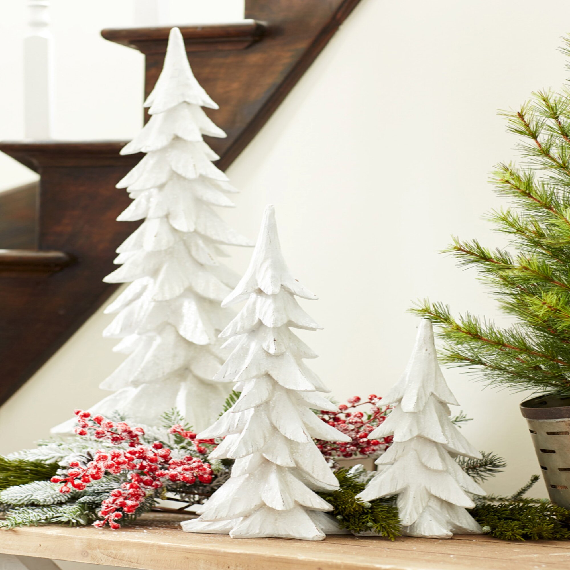 The Holiday Aisle® 3 Piece Tree Set & Reviews | Wayfair